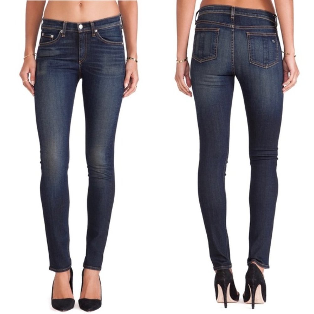 Rag & Bone High Rise Skinny Jeans Chaucer Wash 26
